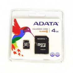 MICRO SD CARD 4GB CU ADAPTOR ADATA foto