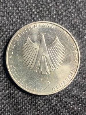 Moneda 5 mărci 1982F foto