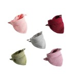 Set 5 bavete tip esarfa, cu capse, din bumbac 100%, multicolor, fete