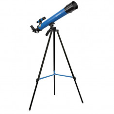 Telescop refractor Bresser Junior 45/600 AZ, putere marire 100x, Albastru foto