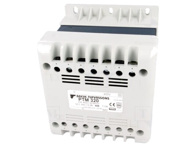 Transformator BREVE TUFVASSONS 320VA 400VAC 24V pentru şină DIN