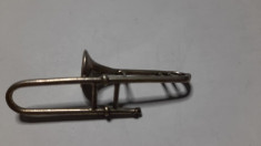 Miniatura trompeta argint foto