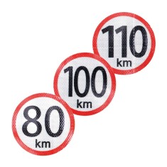 Autocolant reflectorizant limita viteza 90 km, diametru 150mm AutoDrive ProParts foto