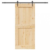 vidaXL Ușă glisantă cu set feronerie, 100x210 cm, lemn masiv de pin