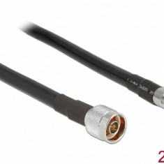 Cablu antena N plug la RP-SMA plug CFD400 LLC400 2m low loss, Delock 13020