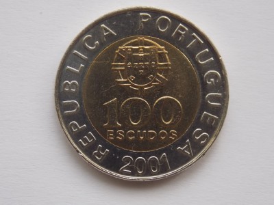 100 ESCUDOS 2001 PORTUGALIA UNC foto