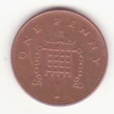Marea Britanie 1 Penny 1999 - Elizabeth II 4th portrait; magnetic