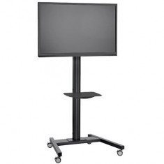 Stand TV podea mobil T1544 / T1844 / T2044 NEGRU, TV max 200cm diametru si max 80 kg