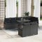 vidaXL Set de canapele pentru grădină 9 pcs Negru 100 x 55 x 73 cm 3348849