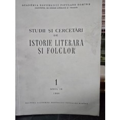 Studii si Cercetari de Istorie Literara si Folclor nr.1/1960