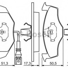 Set placute frana,frana disc VW POLO (9N) (2001 - 2012) BOSCH 0 986 424 723