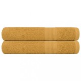 VidaXL Prosoape saună 2 buc Aur 80x200 cm 360 g/m&sup2; 100% bumbac
