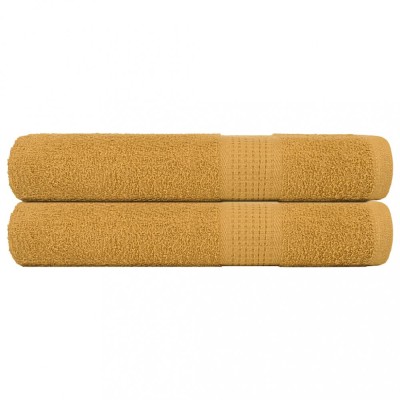 vidaXL Prosoape saună 2 buc Aur 80x200 cm 360 g/m&amp;sup2; 100% bumbac 136815 foto
