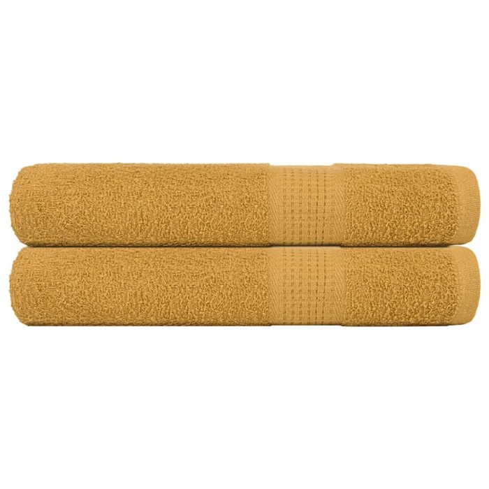 vidaXL Prosoape saună 2 buc Aur 80x200 cm 360 g/m&sup2; 100% bumbac 136815