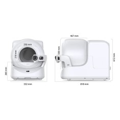Litiera smart cu autocuratare PetKit Purobot Ultra Self-Cleaning with AI-Powered Camera pentru pisici, Recunoastere faciala, 10L