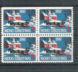 USA, Cinderella 1942 Christmas x 4, MNH, imperf. top L.092, Nestampilat