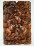 Tablou sculptura din lemn masiv