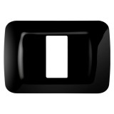 Rama decorativa simpla Gewiss Top System, pentru aparataj modular, IP20, neagra