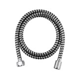 Furtun Dus PVC Crom Negru 1.5m Rezistent Flexibil Racord Cupru G1/2