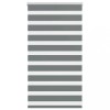 Jaluzea tip zebra gri &icirc;nchis lățime țesătură 65,9 cm poliester