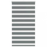 vidaXL Jaluzea tip zebra gri &icirc;nchis lățime țesătură 65,9 cm poliester