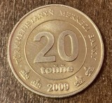 C50 - Moneda foarte veche - Turkmenistan - 20 manat - 2009