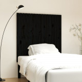 Tăblie de pat pentru perete, negru, 108x3x110 cm lemn masiv pin, vidaXL