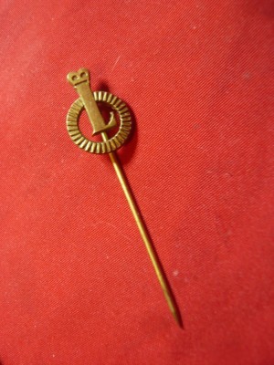 Insigna veche - L - Lyons , aurita , h= 1,5cm foto