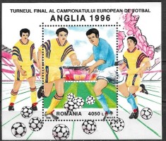 C884 - Romania 1996 - Fotbal,colita neuzata MNH