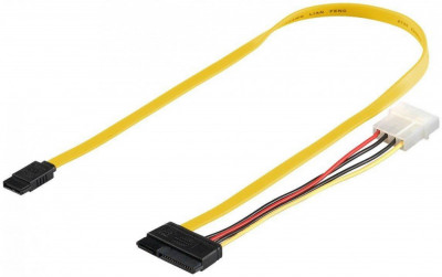 Cablu adaptor sata data power la sata si molex 5.25 Goobay foto