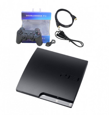 Consola Playstation 3, PS3 Slim, 320Gb, Sony, 1 controller, cabluri de foto