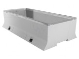 Carcasă pentru șină DIN, ABS gri, 110x213x53,3 mm