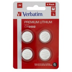 BATERIE VERBATIM, butoni (CR2032), 3V litiu, 4 buc., &quot;49533&quot; (timbru verde 0.04 lei)