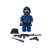 Figurina Agent Politie si accesorii, Negru, Figurina, ATU-082148