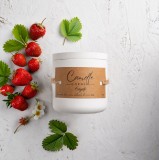 Lumanare parfumata handmade din ceara naturala de soia 100%, aroma Fragute, Recipient ceramic, 150 g