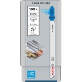 Bosch PRO Alu T127D - Set panze fierastrau pendular tija cu un prag de prindere (T) 100 mm aluminiu taiere dreapta fina 100 bucati