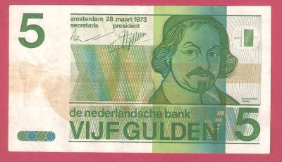 OLANDA 5 GULDENI / 1973. foto
