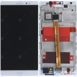 Huawei Mate 8 (NTX-L09, NTX-L29A) Capac frontal modul display + LCD + digitizer alb
