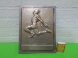 Cumpara ieftin Saritorul in lungime , BASORELIEF in metal realizat de Karl Hultsrom , sculptura, Europa