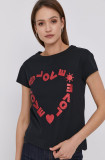 Cumpara ieftin Love Moschino Tricou femei, culoarea negru