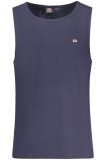 Norway Tricou fara maneci barbati, cu mini logo brodat, Regular fit, Bleumarin