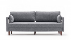Canapea cu 3 Locuri Comfort, Gri, 206 x 80 x 80 cm - Gri foto