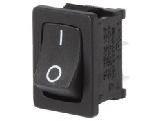 Rocker SPST 2 ON-OFF 16A/125VAC 16A/12VDC Negru Fără