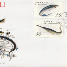 Fauna,pesti de apa dulce ,sturioni ,FDC,China.