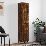 Cumpara ieftin Dulap &icirc;nalt, stejar fumuriu, 34,5x34x180 cm, lemn prelucrat