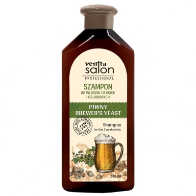Sampon pentru par fragil si subtire cu extract de drojdie de bere, Venita Herbal, 500ml foto