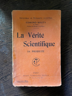 Edmond Bouty La Verite Scientifique sa Poursuite (1908) foto