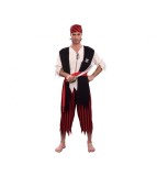 Costum Pirat Caraibe pentru Adulti cu Vesta, Pantaloni si Accesorii, Marimea 52