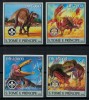 S. TOME E PRINCIPE 2004 - Dinozauri / serie completa MNH, Nestampilat