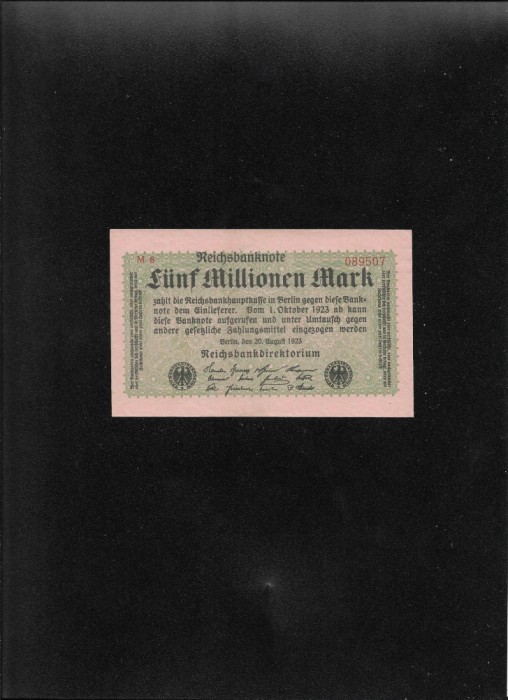 Germania 5000000 5 000 000 marci mark 1923 seria089507